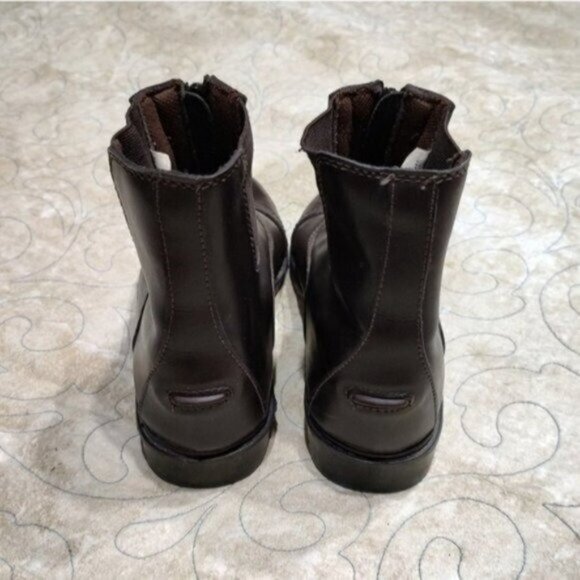TuffRider Brown Leather Zip Front Paddock Boots 5 - Picture 7 of 12